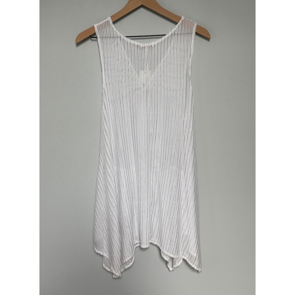 Paradise Fashion USA White Beach Cover Up Tank Top Handkerchief Hem XL/XXL NWT - Picture 6 of 9